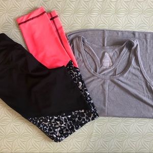 Danskin Now Leggings And Athletic Works Tank Set